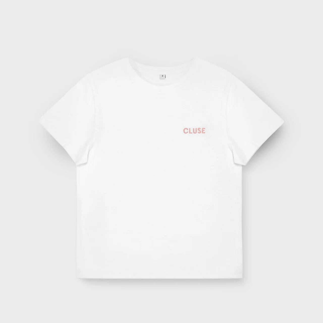 CLUSE T-Shirt White, Pink Logo, Large CT02801-L kol saati