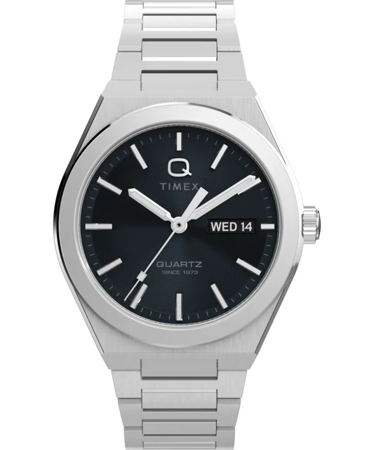Timex Continental Day and Date 39mm Stainless Steel Bracelet Watch TW2Y25000VQ kol saati
