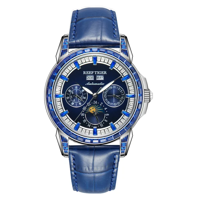 Reef Tiger Moon Phase RGA1988-YLLLD kol saati