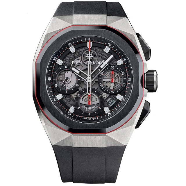 Edouard Koehn Tempus III Black Skeleton Chronograph EK-CHR09SRBK kol saati