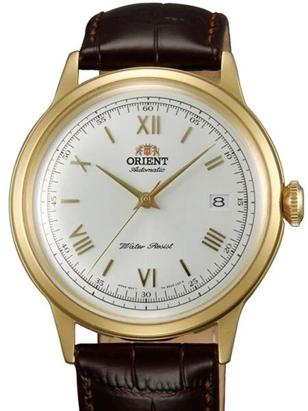 Orient Goldtone Automatic Dress Watch with White Dial, Roman Numerals #ER24009W kol saati
