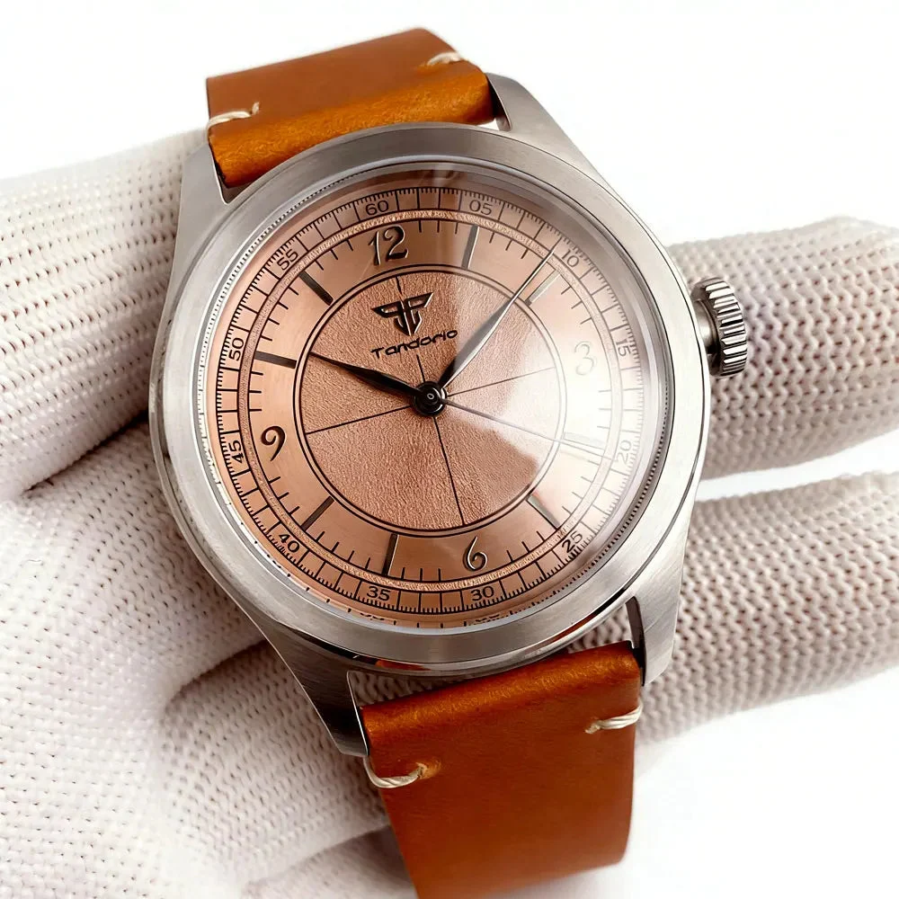 Tandorio Field Watch TD158B NH35A/PT5000 Automatic Sapphire 10Bar Glass Back Pilot 12000057052461954 38 mm kol saati