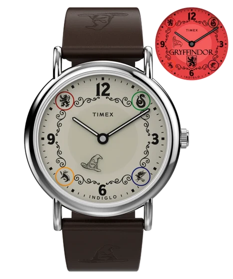 Timex Harry Potter x Weekender Gryffindor House 38mm Leather Strap Watch TW2Y76300 kol saa