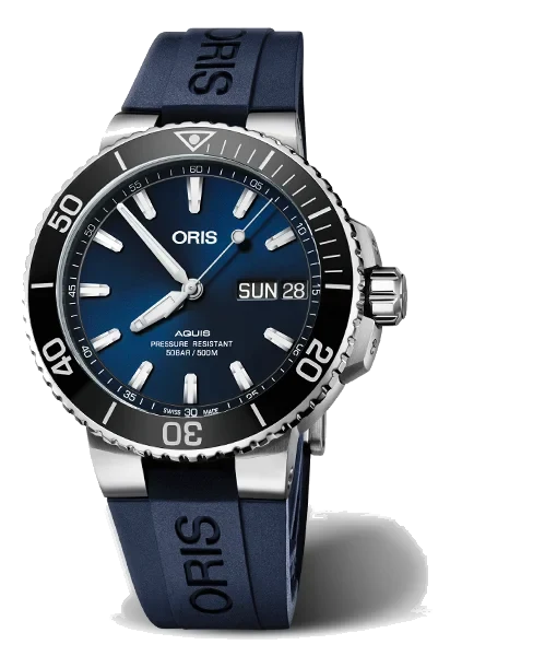Oris Aquis Big Day Date 01 752 7733 4135-07 4 24 65EB 45.5 mm kol saati