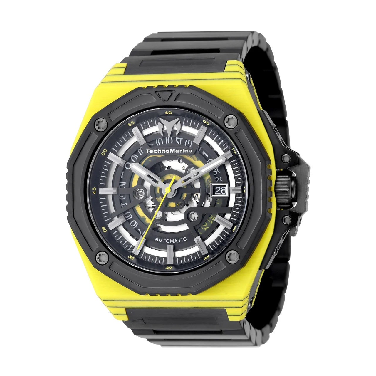 Technomarine Carbon Nautic Marine Automatic Watch with Forged Carbon Case - 45mm. Black (TM-525041) 45 mm kol saati