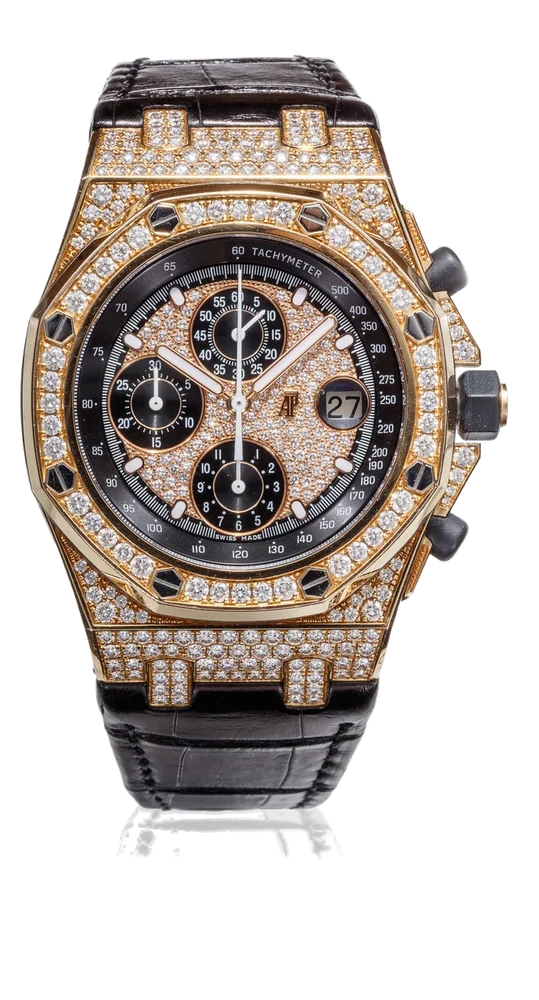 Audemars Piguet AUDEMARS PIGUET REF. 26067OR ROYAL OAK OFFSHORE CHRONOGRAPH PINK GOLD & DIAMONDS kol saati