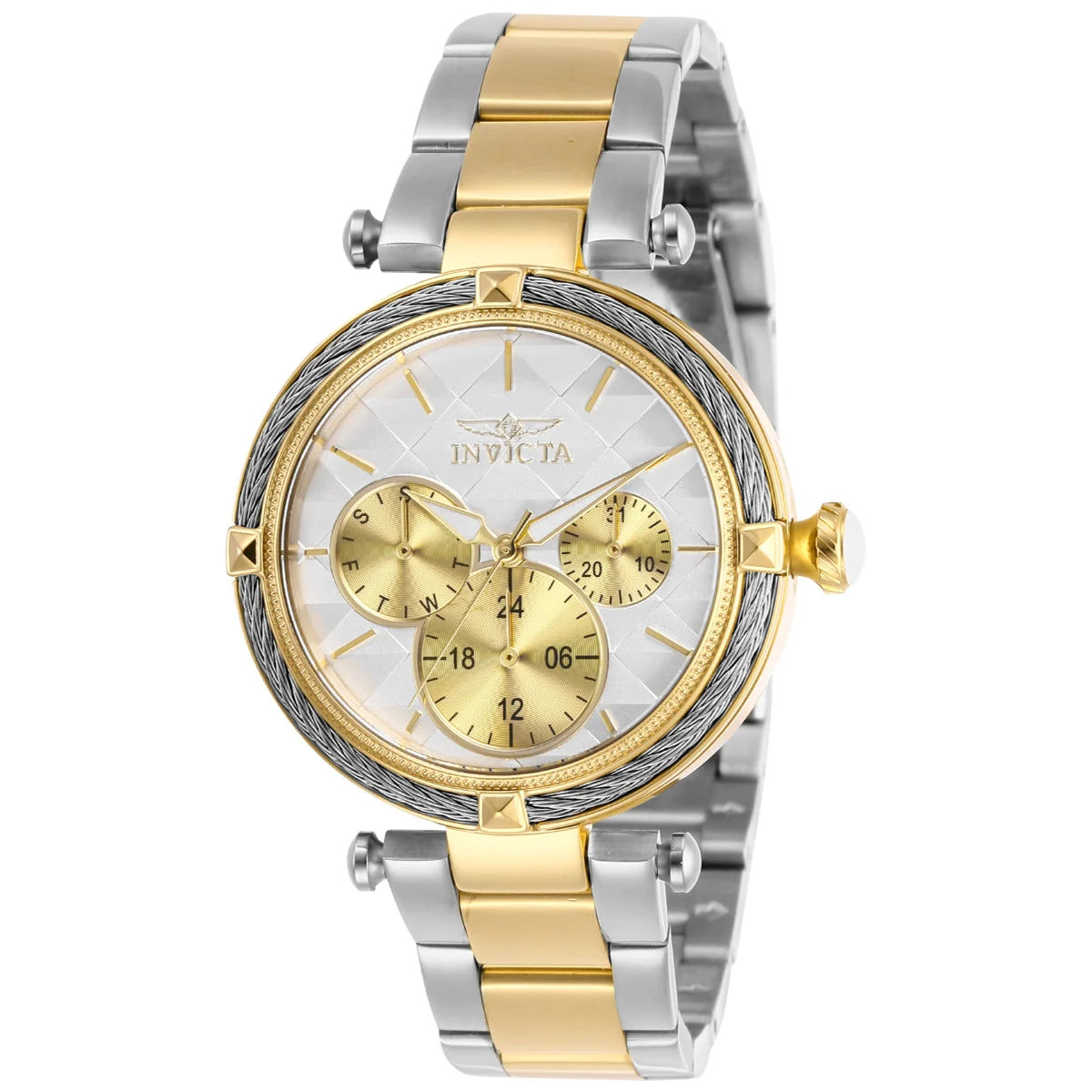 Invicta Bolt Latticia Watch - 36.5mm. Steel. Gold (28960) 36.5 mm kol saati