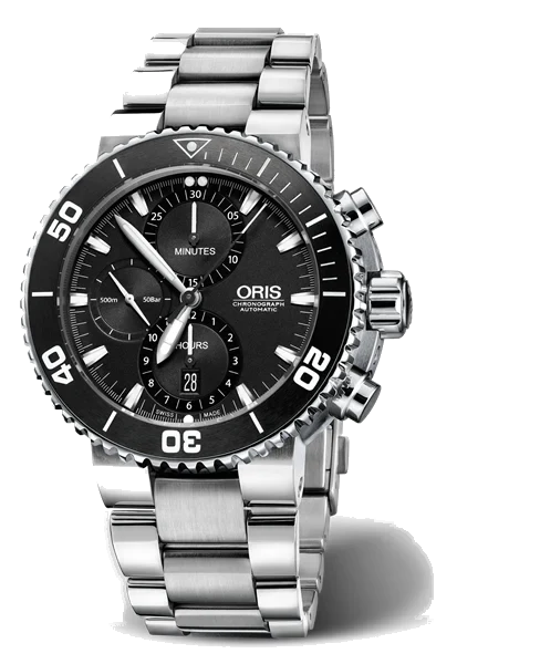 Oris Aquis Chronograph 01 774 7655 4154-07 8 26 01PEB 46 mm kol saati