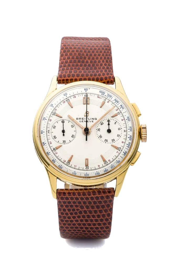 Breilting BREILTING, REF. 781, OVERSIZE CHRONOGRAPH A fine, attractive, large, manual wind, gold-plated chronograph wristwatch. kol saati