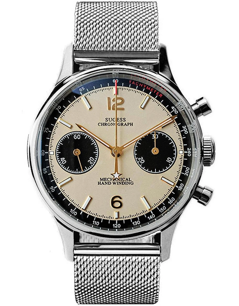 Sugess Chrono Heritage SUPAN008GN 38 mm kol saati