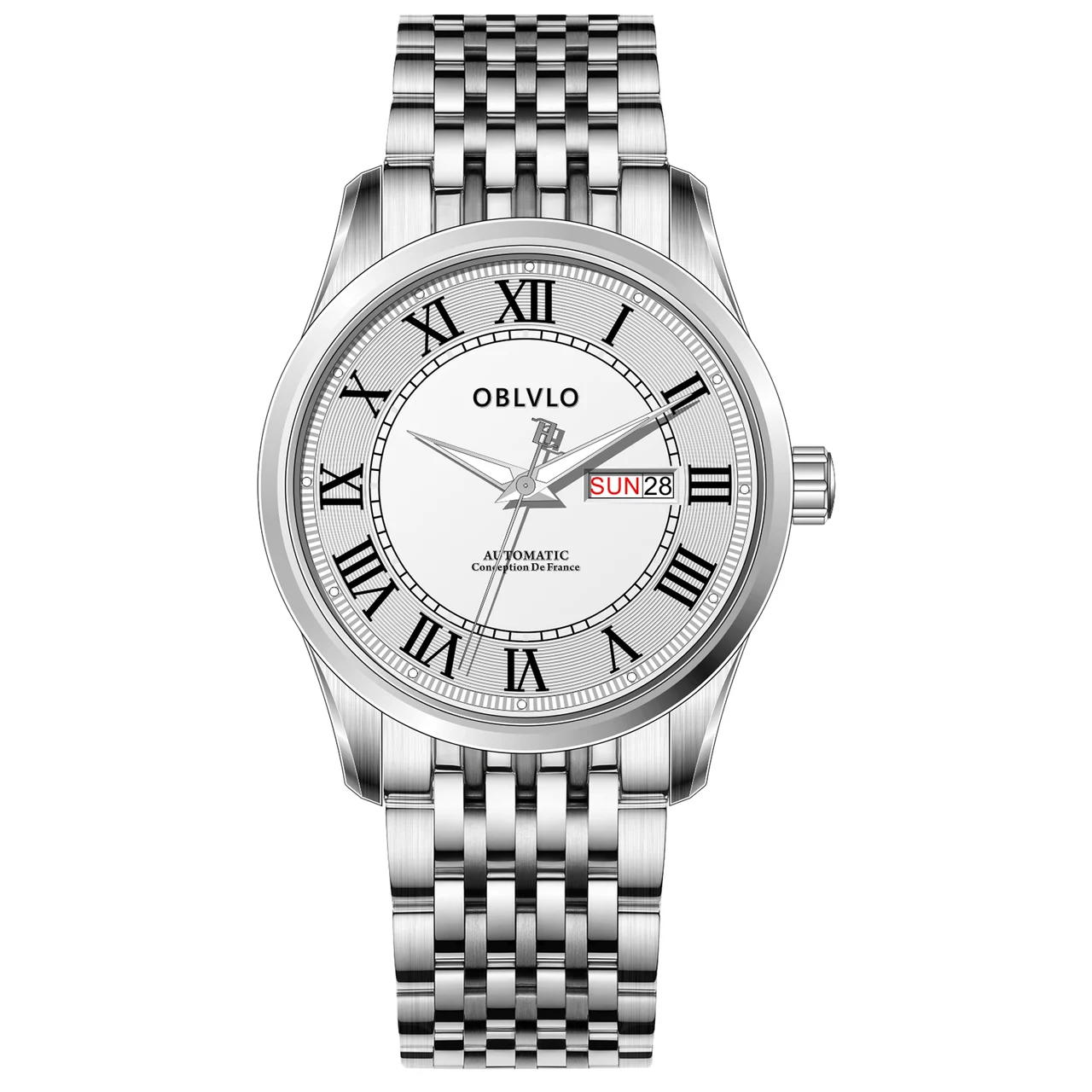OBLVLO Strap,White Dial GC-SIM GC Series,41mm,Steel Strap,White Dial GC-SIM 41 mm kol saati