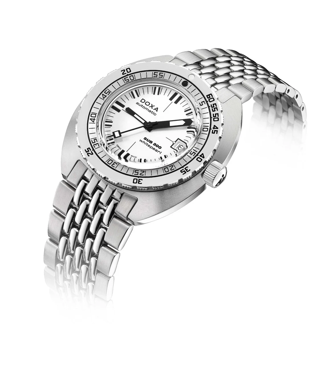 Doxa Whitepearl 821.10.011.10 43 mm kol saati