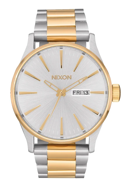 Nixon US Sentry Stainless Steel - Silver / Gold A356-1921-00 kol saati