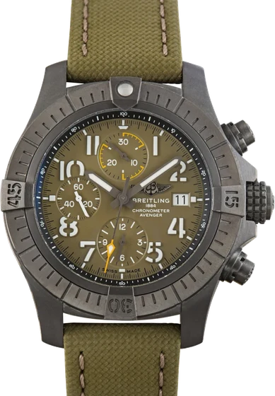Breitling Avenger Chronograph 45 Night Mission Green Dial V13317101L1X1 kol saati