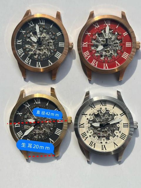 Tandorio Skeleton Field Watch Japanese Miyota 8N24 hollow automatic hollow watch 3ATM Glas
