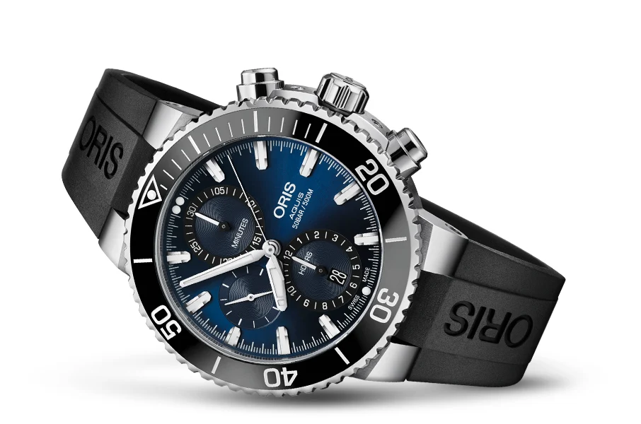 Oris Aquis Chronograph 01 774 7743 4155-07 4 24 64EB 45.5 mm kol saati