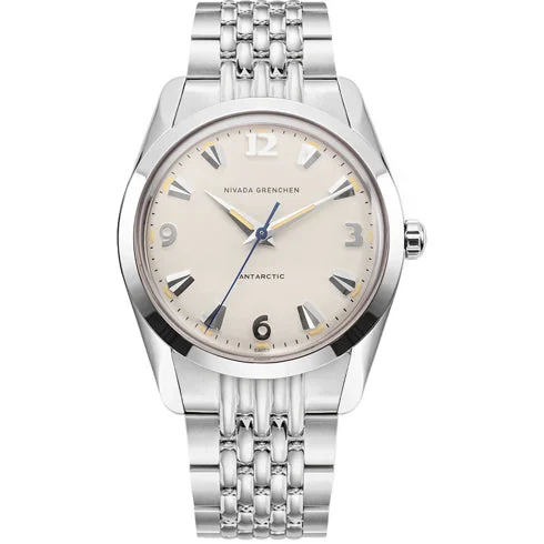Nivada Grenchen Antarctic 35mm Eggshell Beige Luminova 35001M04 35 mm kol saati