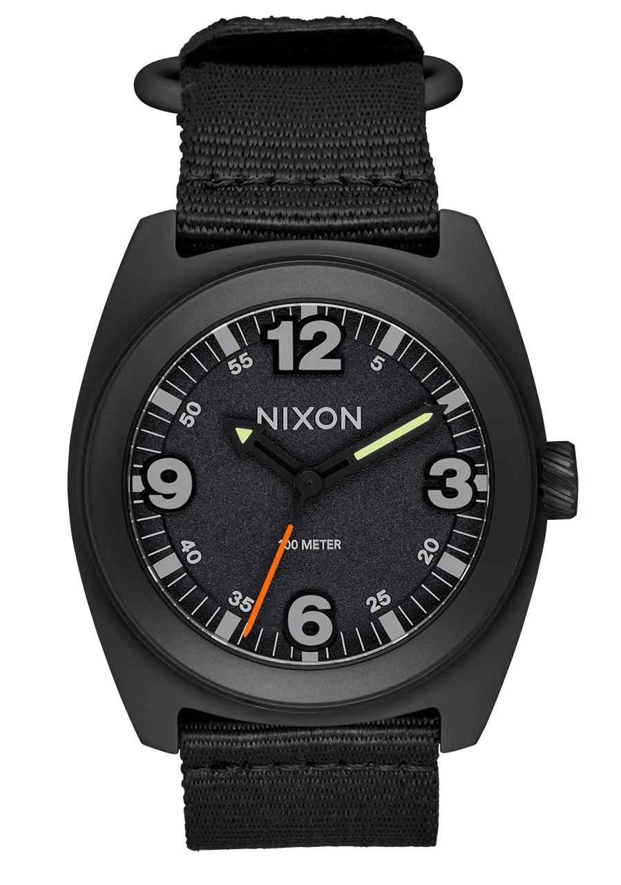 Nixon US Clutch 42 - All Matte Black / Black A1447-3086-00 42 mm kol saati