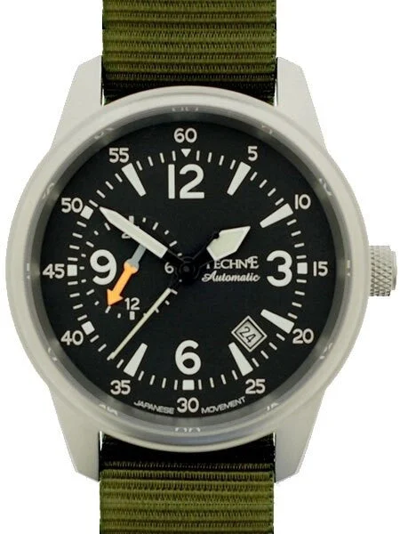 Techne Automatic 41mm Goshawk Aviator Watch with Anti-Reflective Sapphire Crystal #411.022