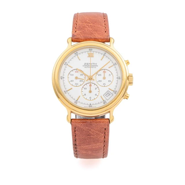 Zenith Ref. 20/0023.400.621, self-winding, chronograph, minute and hour counters, date; “E