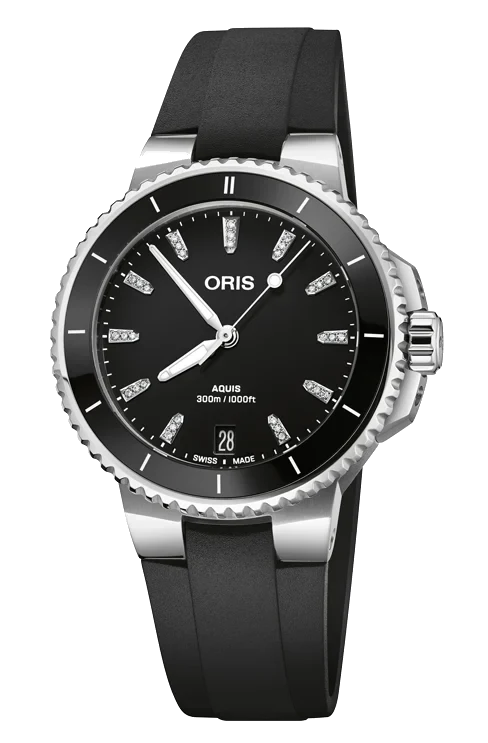 Oris Aquis Date Diamonds 01 733 7792 4194-07 4 19 64FC 36.5 mm kol saati