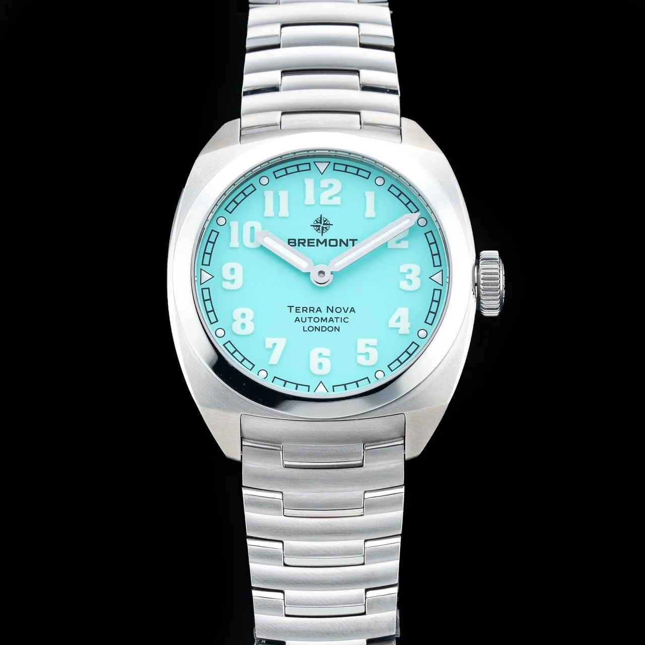 Bremont Terra Nova 38 Turquoise TN38-ND-SS-TQ-B 210009N36227 38 mm kol saati