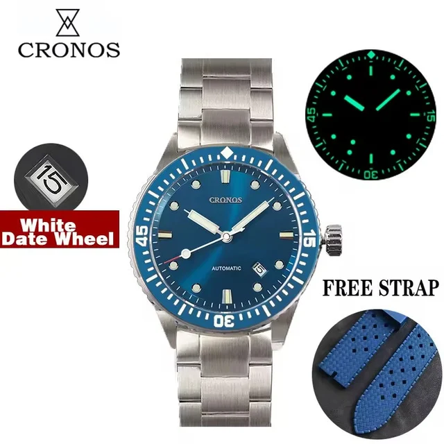 Cronos Watch Store Cronos Daily Men Automatic NH35 Watch L6011M 克诺时-L6011-枪灰色-钢带 kol saati