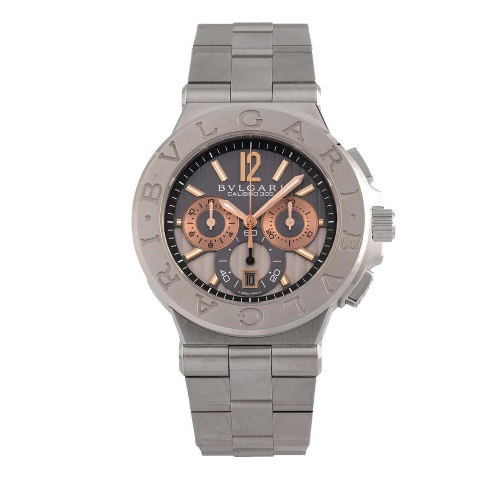 Bulgari BULGARI, REF. DG 42 S CH, DIAGONO CHRONO LIMITED EDITION, STAINLESS STEEL SEALED kol saati