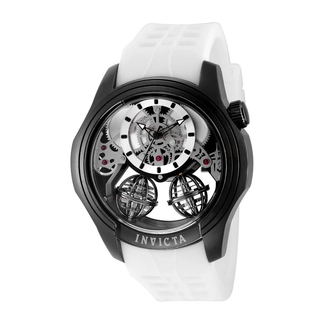 Invicta Specialty Twin-Axis Watch w/ Skeleton Dial - 46mm. White (50577) 46 mm kol saati