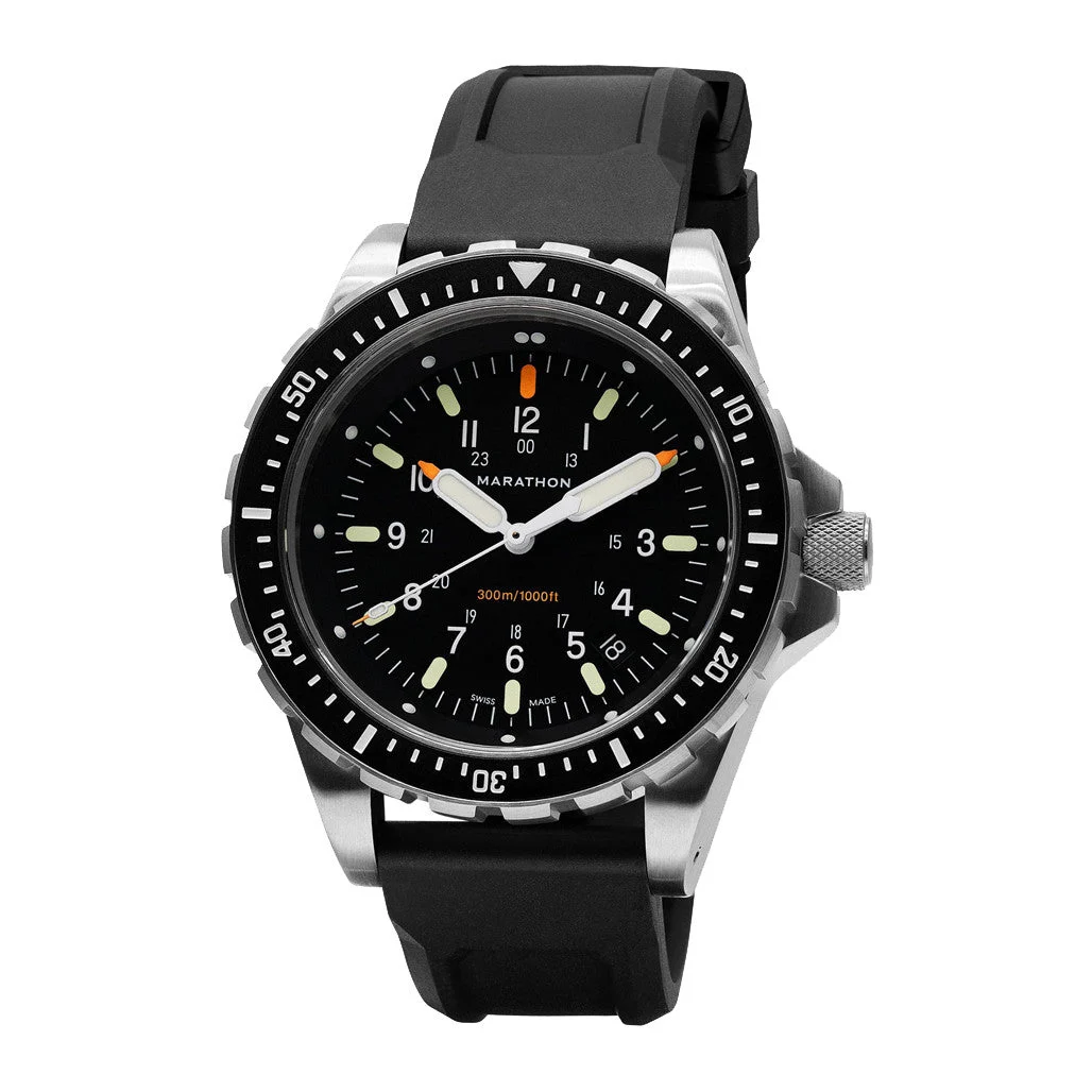 Marathon Swiss Made, JSAR Quartz Divers Watch with Sapphire Crystal #WW194018 kol saati