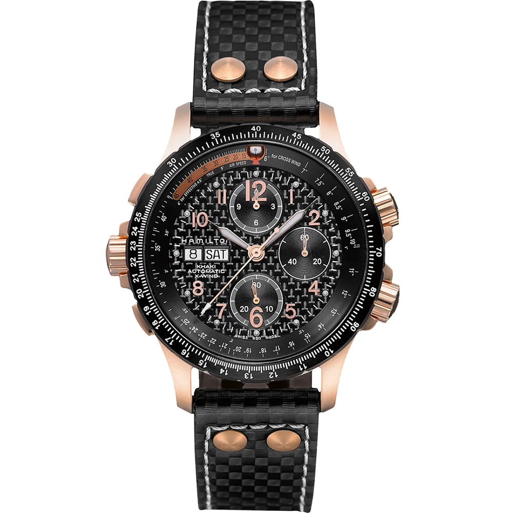 Hamilton Khaki Aviation X-Wind Auto Chrono H77696793 44 mm kol saati