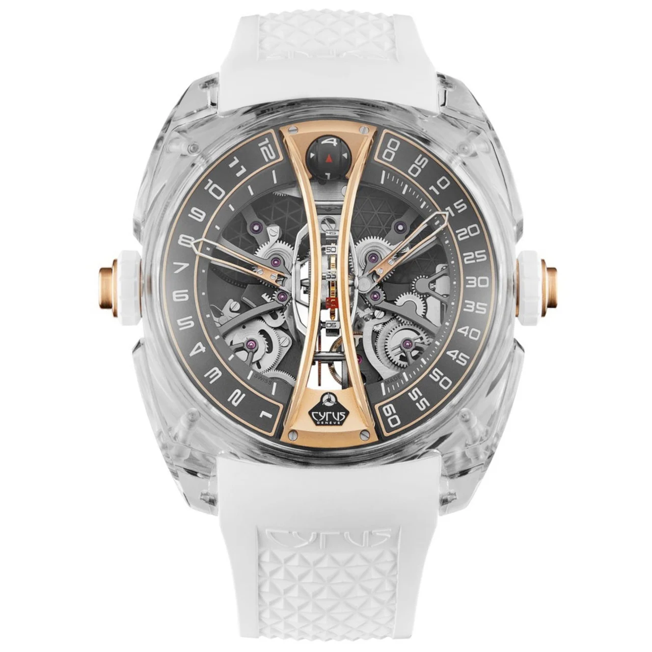 Cyrus Klepcys Vertical Skeleton Tourbillon Sapphire 539.506.ZG.A 44 mm kol saati