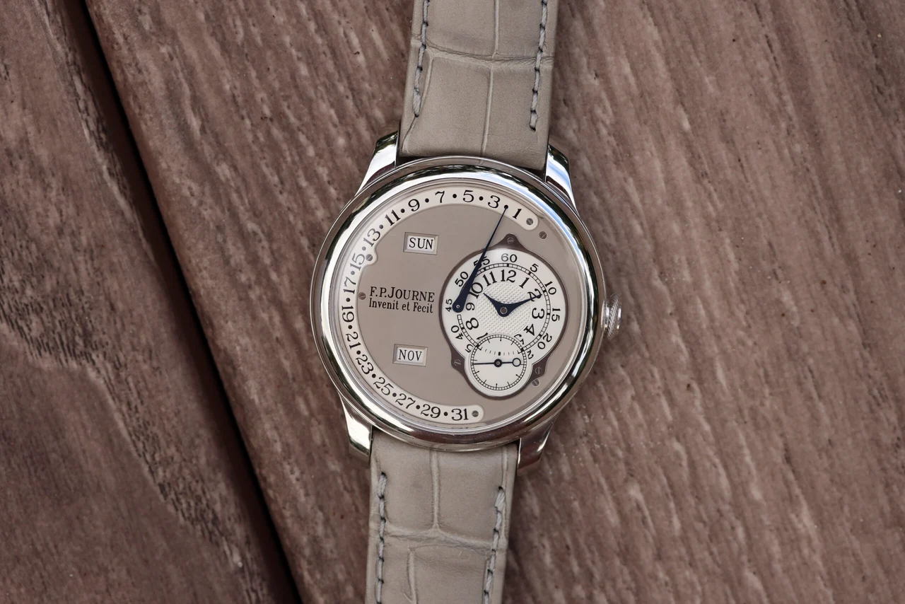 F.P. Journe Octa Calendrier ref. Q “Platinum, Grey Dial” 40 mm kol saati