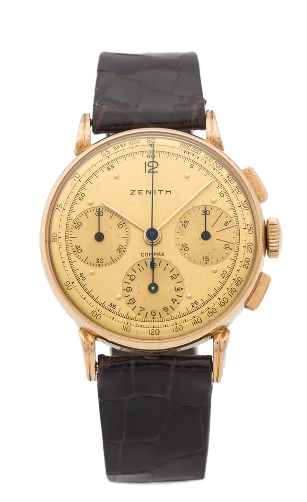 Zenith Compax ZENITH COMPAX REF. 12470 CHRONOGRAPH PINK GOLD kol saati