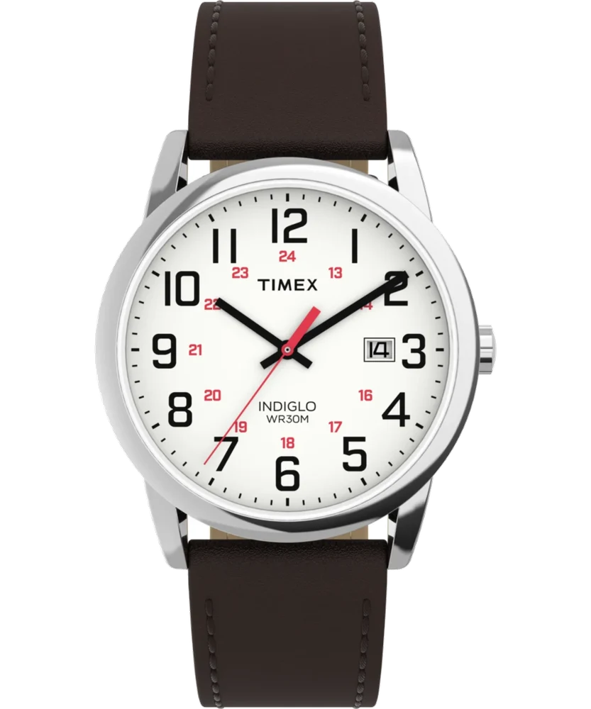 Timex Easy Reader® Classic 38mm Leather Strap Watch TW2Y12600 38 mm kol saati