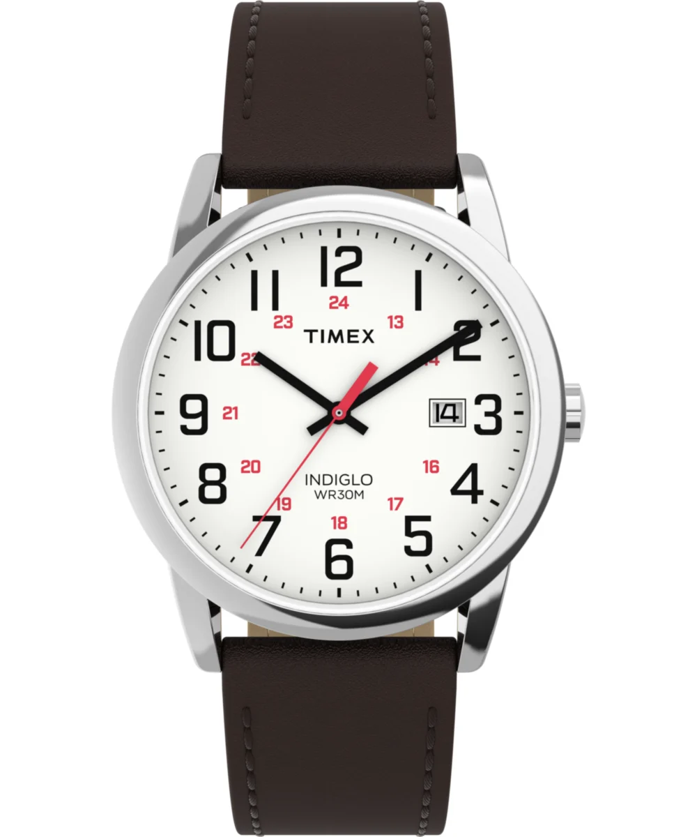 Timex Easy Reader® Classic 38mm Leather Strap Watch TW2Y12600JT 38 mm kol saati