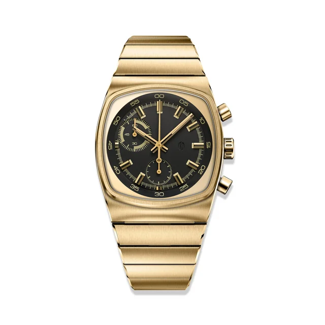 Brew Watches Metric - Gold & Black Chronograph Watch GLDBLK kol saati