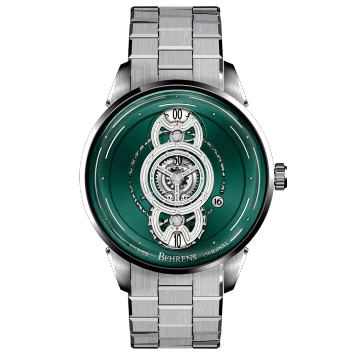 Behrens Interstellar Travel Emerald Green On Bracelet BHR012-WGRNG kol saati