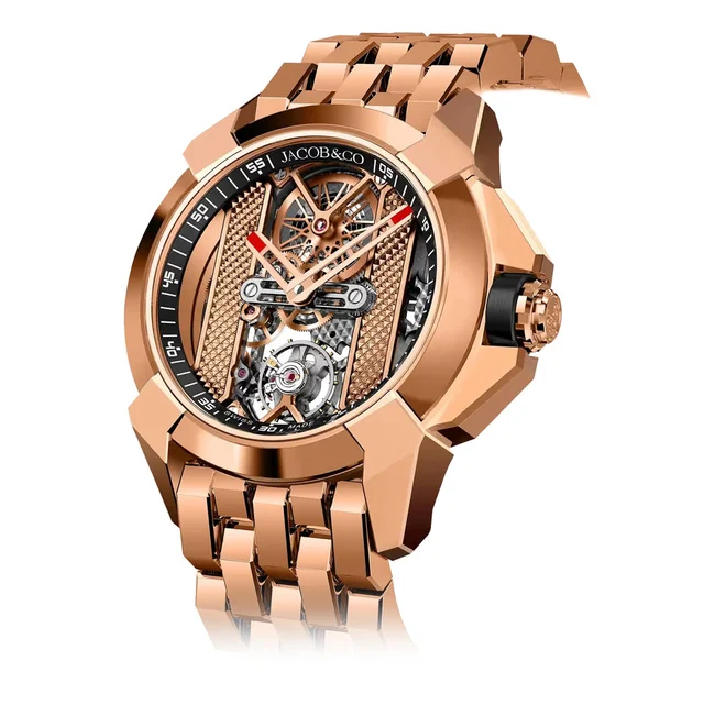 Jacob & Co. Jacob & Co. Epic X Bridges Rose Gold on Bracelet EX120.43.AB.AB.A40AA kol saat