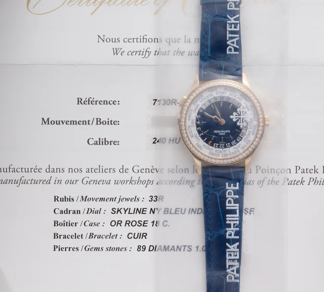 Patek Philippe PATEK PHILIPPE REF. 7130 PINK GOLD WORLD TIME AUTOMATIC NEW YORK 2017 LIMIT