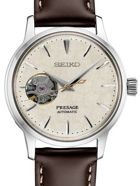 Seiko Presage Limited Edition "Star Bar" Automatic Dress Watch with Open Heart #SSA781 kol saati