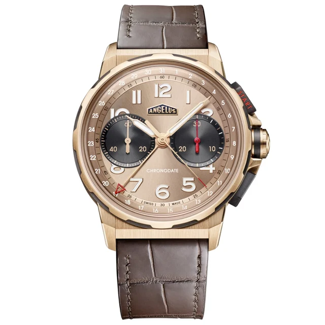 Angelus Chronodate Red Gold Moka 0CDZE.C01A.C1282B kol saati