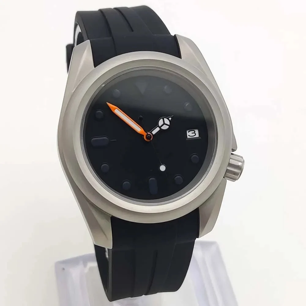 Tandorio Sterile 40MM Raw SKX mod Sapphire Japan NH35 5ATM Field 14:200000080#B1 40 mm kol saati