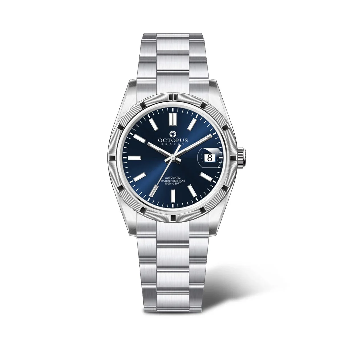 Cronos Watch Store Octopus 36mm 15210 Luxury PT5000 Automatic Watch OCT-016-蓝盘-三铢钢带-三点位日期-PT机芯 36 mm kol saati