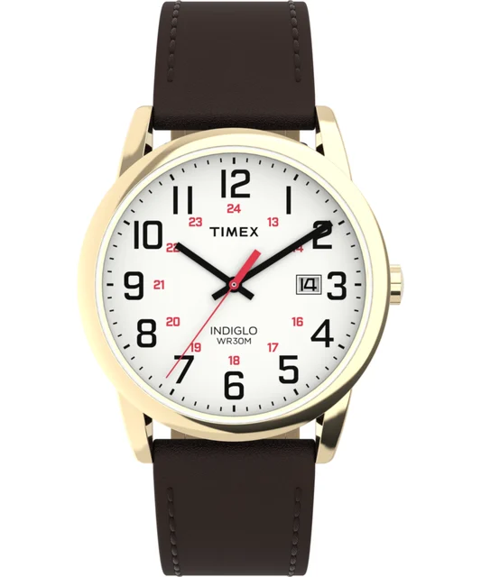 Timex Easy Reader® Classic 38mm Leather Strap Watch TW2Y12700JT kol saati