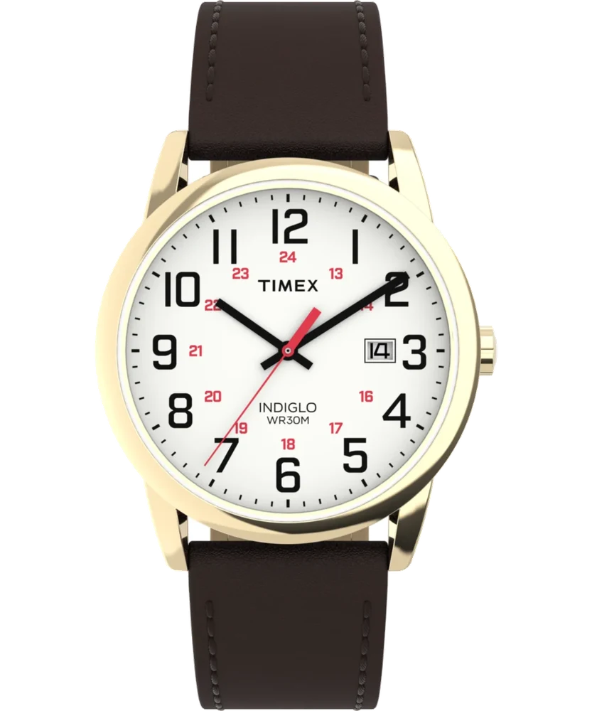 Timex Easy Reader® Classic 38mm Leather Strap Watch TW2Y12700 38 mm kol saati