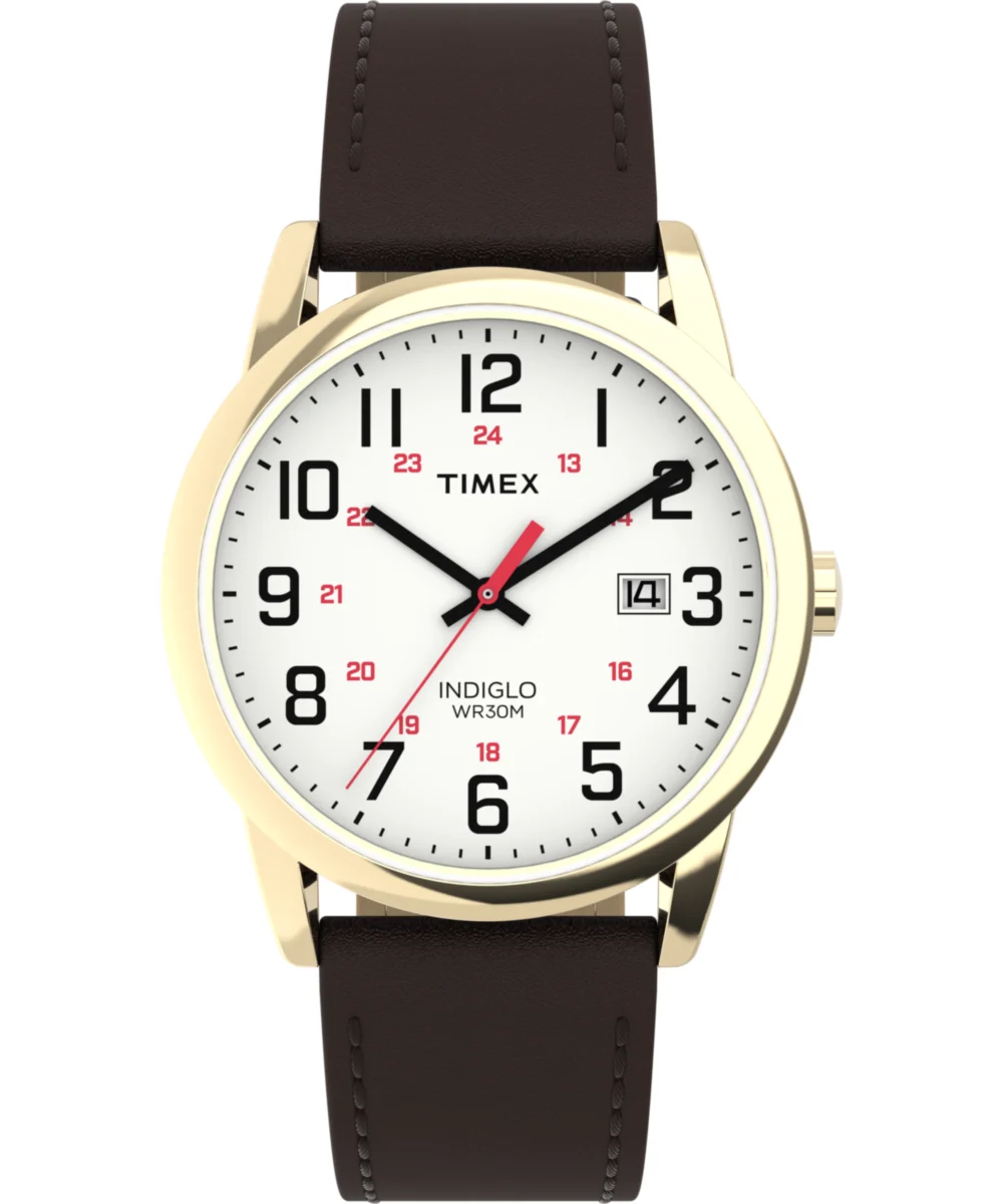 Timex Easy Reader® Classic 38mm Leather Strap Watch TW2Y12700JT 38 mm kol saati