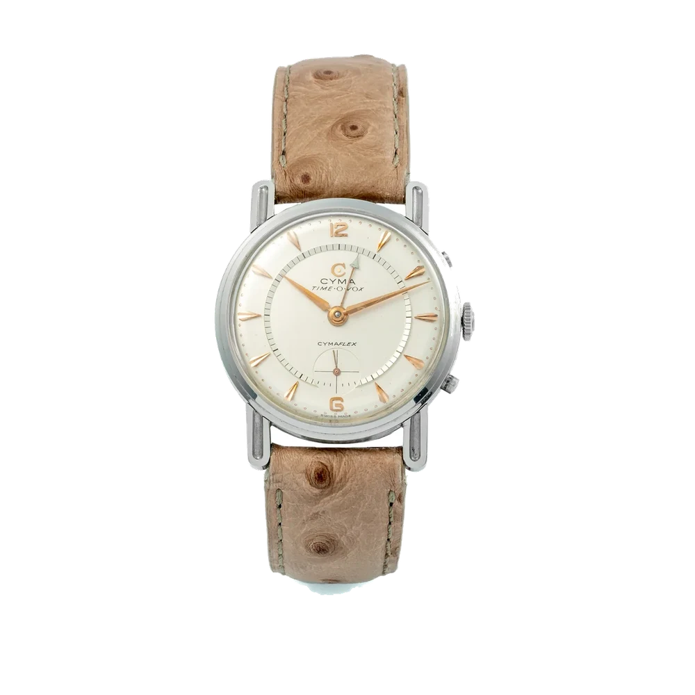 Cyma CYMA REF. 1261, ALARM; "TIME-O-VOX" "CYMAFLEX"; STAINLESS STEEL kol saati