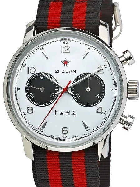 Seagull 1963 Scratch and Dent - Hand Wind Mechanical Chronograph with White Dial #6488-290