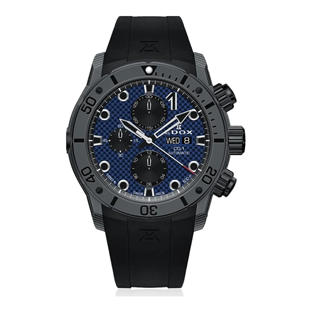 EDOX 01125-CLNGN-BUNN 45 mm kol saati